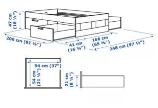 Estructura de cama de madera