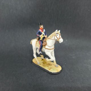 Figura de plomo militar a caballo