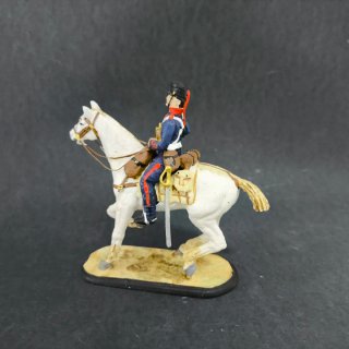 Figura de plomo militar a caballo