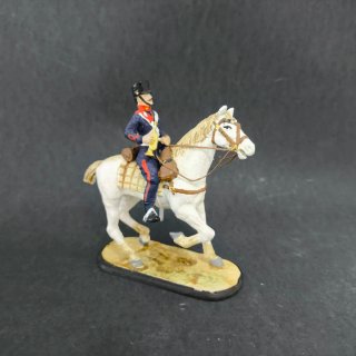 Figura de plomo militar a caballo