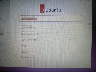 Dell Latitude E5440 i5 4GB 320GB Ubuntu 22.04