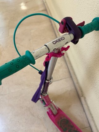 Patinete infantil morado y rosa