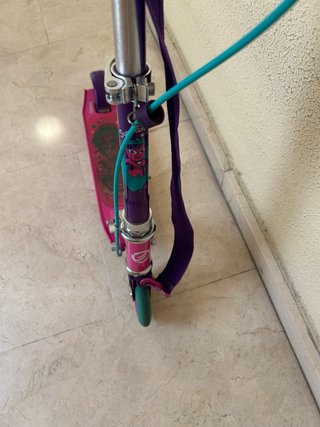 Patinete infantil morado y rosa