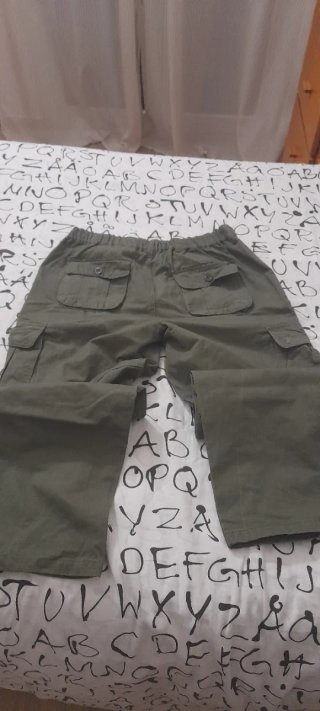 Pantaloni cargo uomo taglia XXL verde militare