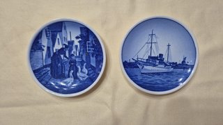 2 Mini Piatti Collezione Danimarca Blu