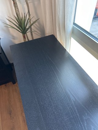 Cómoda 6 cajones madera oscura