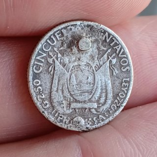 50 ctvs 1928 ECUADOR - Plata