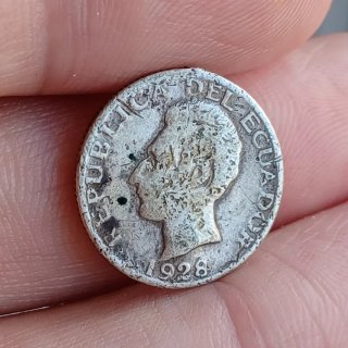 50 ctvs 1928 ECUADOR - Plata