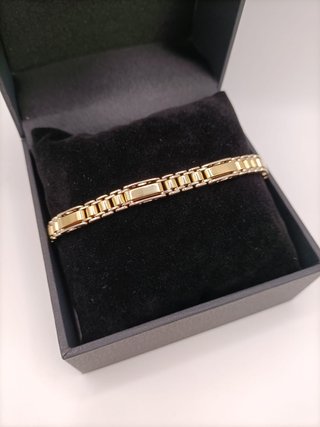 Pulsera Oro Combinado de 18k- 26,82gr- 25cm
