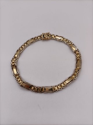 Pulsera Oro Combinado de 18k- 26,82gr- 25cm