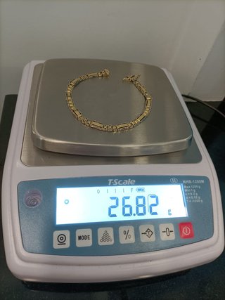 Pulsera Oro Combinado de 18k- 26,82gr- 25cm