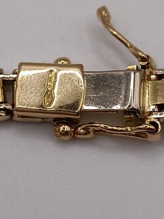 Pulsera Oro Combinado de 18k- 26,82gr- 25cm