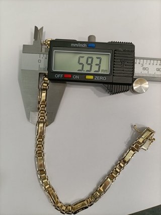 Pulsera Oro Combinado de 18k- 26,82gr- 25cm