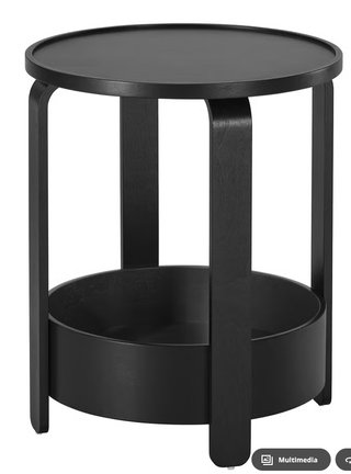 Mesa auxiliar negra Ikea Borgeby