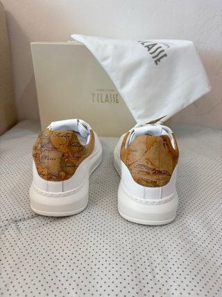 Scarpe Alviero Martini Pelle Bianca Marrone 40