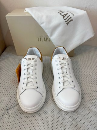 Scarpe Alviero Martini Pelle Bianca Marrone 40