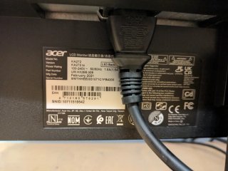Monitor Acer 27 Full HD Negro