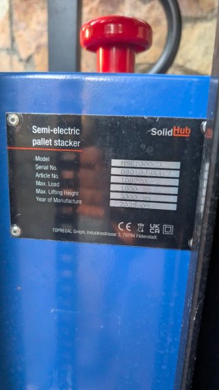 Apilador Semieléctrico SolidHub HSE1000/3 (1000kg