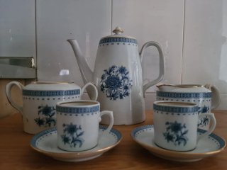 Vajilla Vista Alegre Porcelana Azul y Blanca