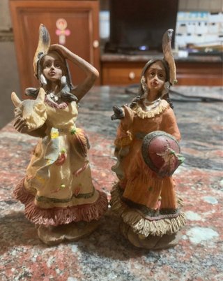 Set 10 Statuine Guerrieri Nativi Americani e altro