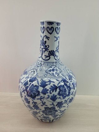 JARRÓN CHINO KANGXI PORCELANA