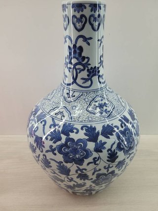 JARRÓN CHINO KANGXI PORCELANA