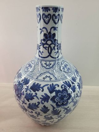 JARRÓN CHINO KANGXI PORCELANA