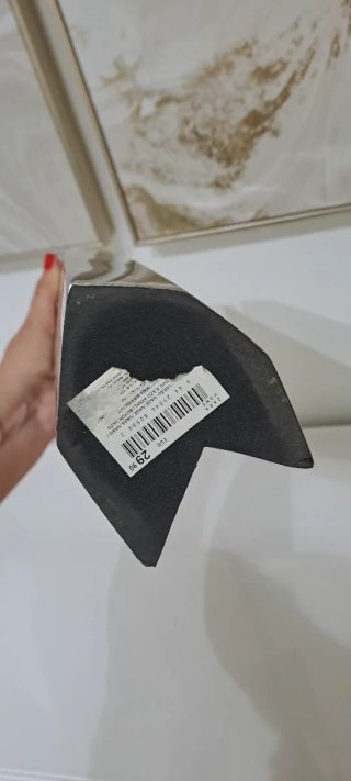 Jarrón Zara Home Metálico Plateado