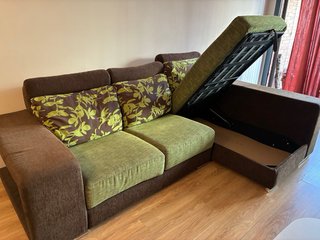 Sofá chaise longue 3 plazas extensible+ almacenaje