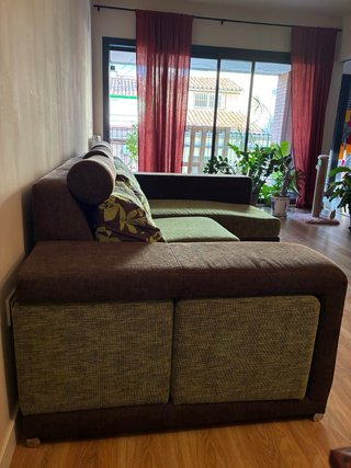 Sofá chaise longue 3 plazas extensible+ almacenaje
