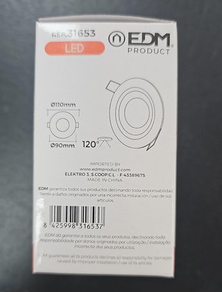 Lote 15 Mini Downlight LED Empotrable EDM 5W