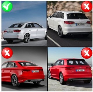 Difusor trasero Audi A3 8V Sedan look S3
