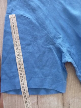 Camisa Lino Oversize Azul