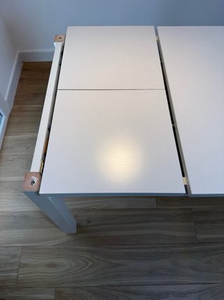Mesa comedor extensible madera blanca