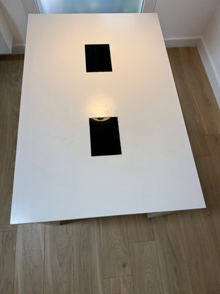 Mesa comedor extensible madera blanca