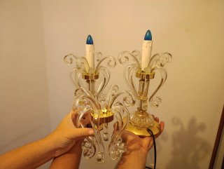 Lámparas de mesita de noche doradas