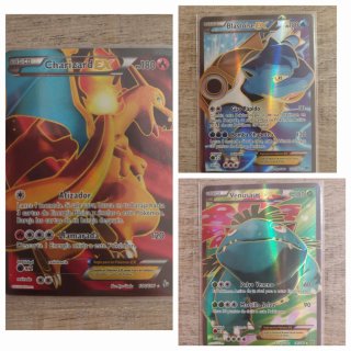 Lote Charizard, Blastoise y Venusaur EX Full Art