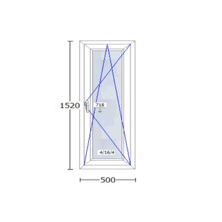 Ventana PVC CORTIZO 50 x 152 NUEVA