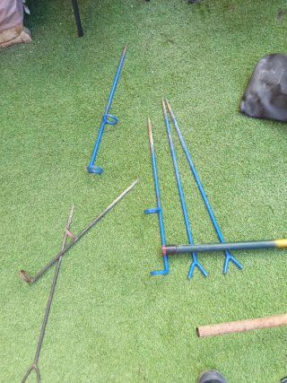 Lote 6 cañas de pescar 3 con carrete y 3 telescopi