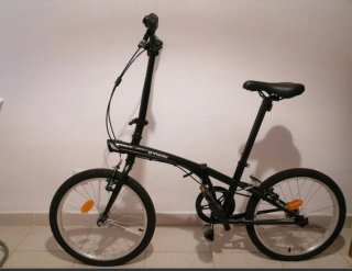 Bicicleta Plegable BTWIN Negra