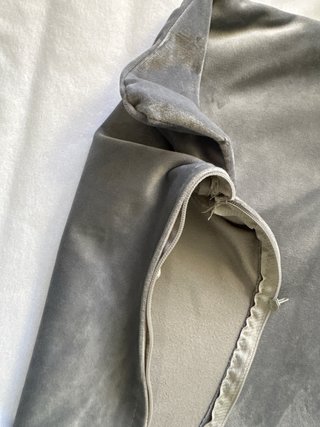 Fodera per cuscino grande in velluto grigio