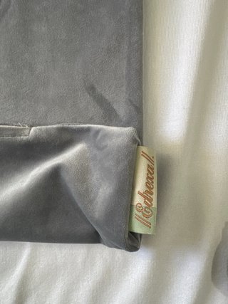 Fodera per cuscino grande in velluto grigio