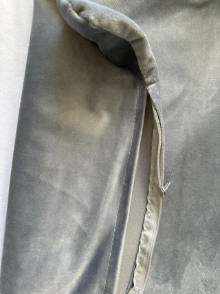Fodera per cuscino grande in velluto grigio