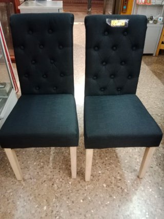 Juego de 2 sillas tapizadas