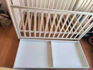Cuna bebé + mueble cambiador bañera