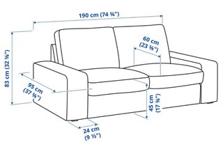 Sofá 2 plazas modelo KIVIK azul de Ikea