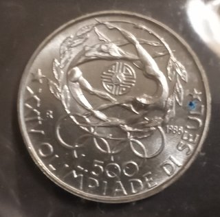 #2266 – Una moneta 500 Lire Italia SEOUL