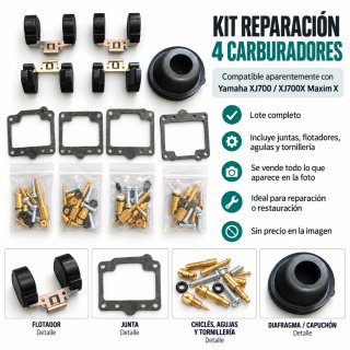 Kit Reparación 4 Carburadores Yamaha XJ700