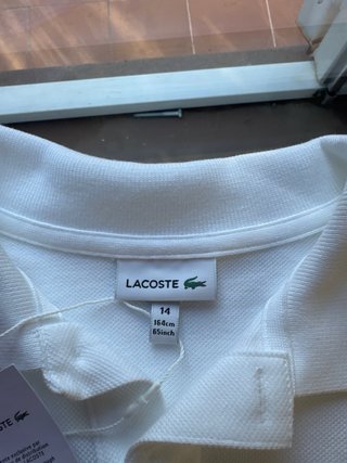 Polo Lacoste Blanco 164cm