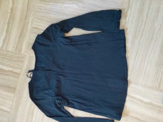 Camiseta azul marino talla S manga larga